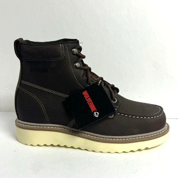 Wolverine Mens Loader 6” Wedge Boot Leather Brown Size 11EW